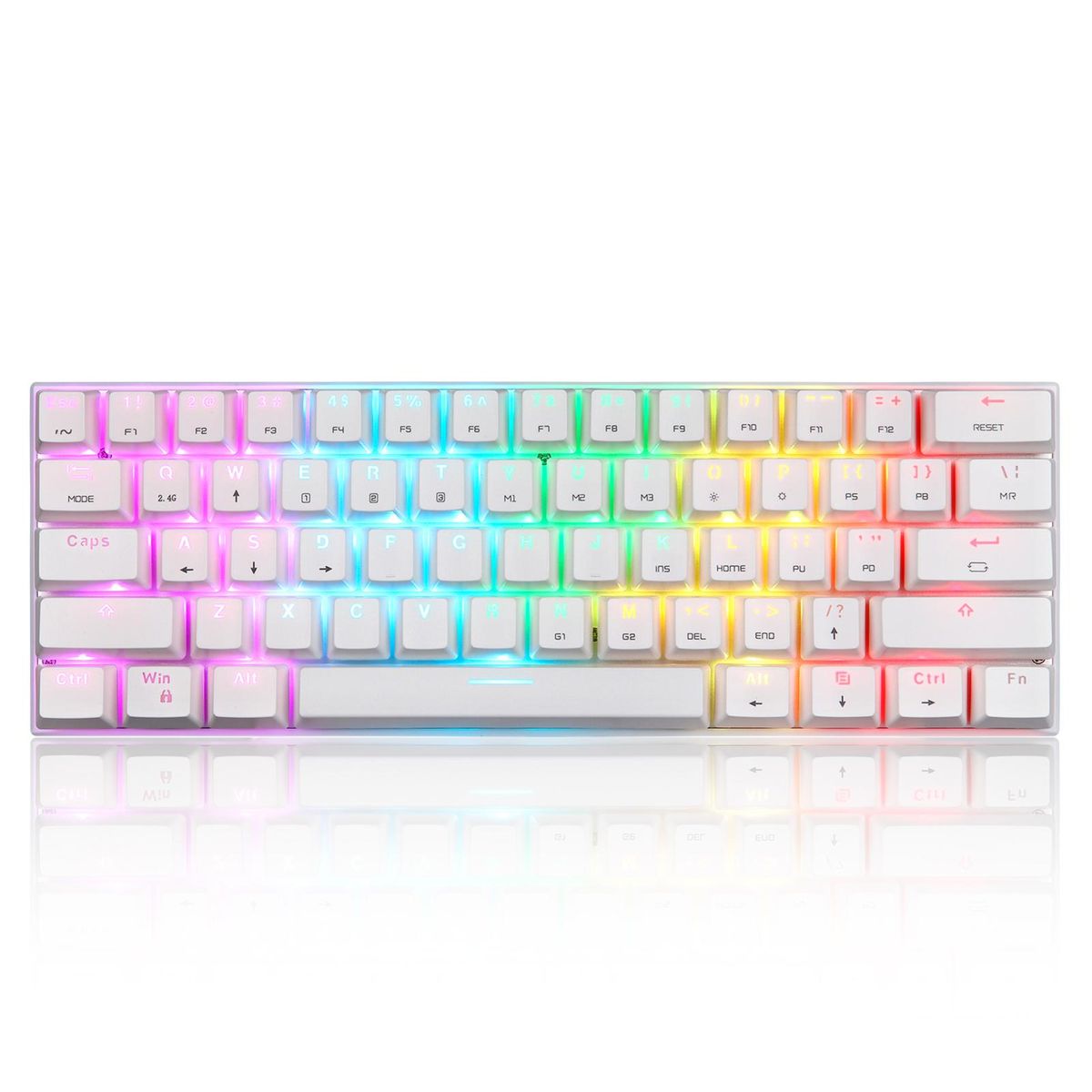 Motospeed SK62 BT  Wireless Gaming Mechanical Keyboard 61 Keys RGB Backlight Red Switch Macro Drive For Laptop PC