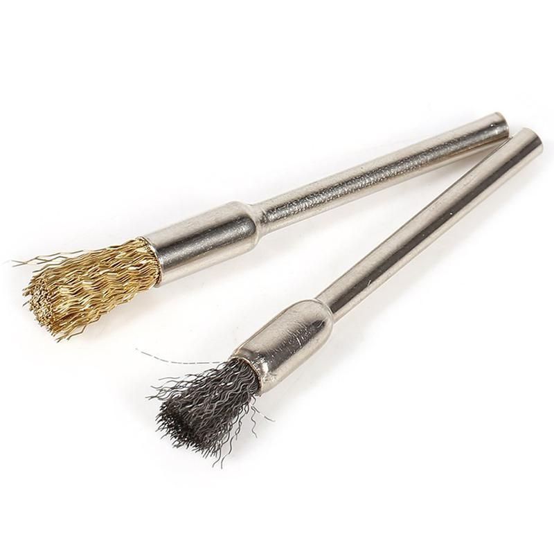44 Pieces Mini Wire Brush Wheel Cup Brass Steel Wire Brush Set 1/8inch  3mm Shank For Power Dremel Rotary Tools Polishing Buffing Tools