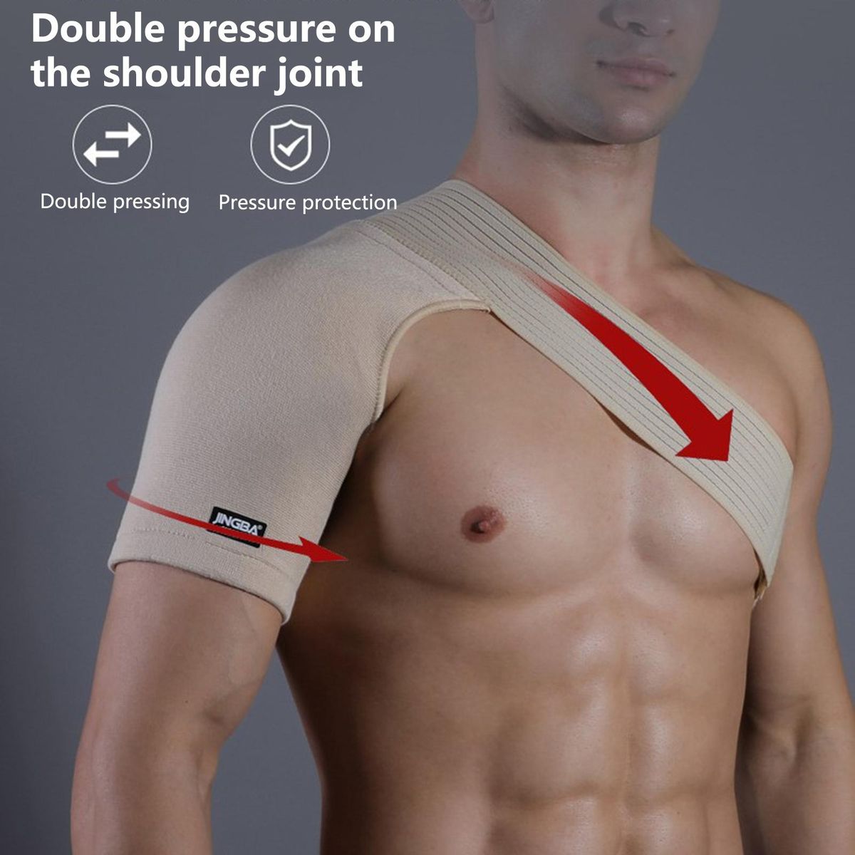 Shoulder Support Belt Sports Single Shoulder Support Guard Strap Skin Color