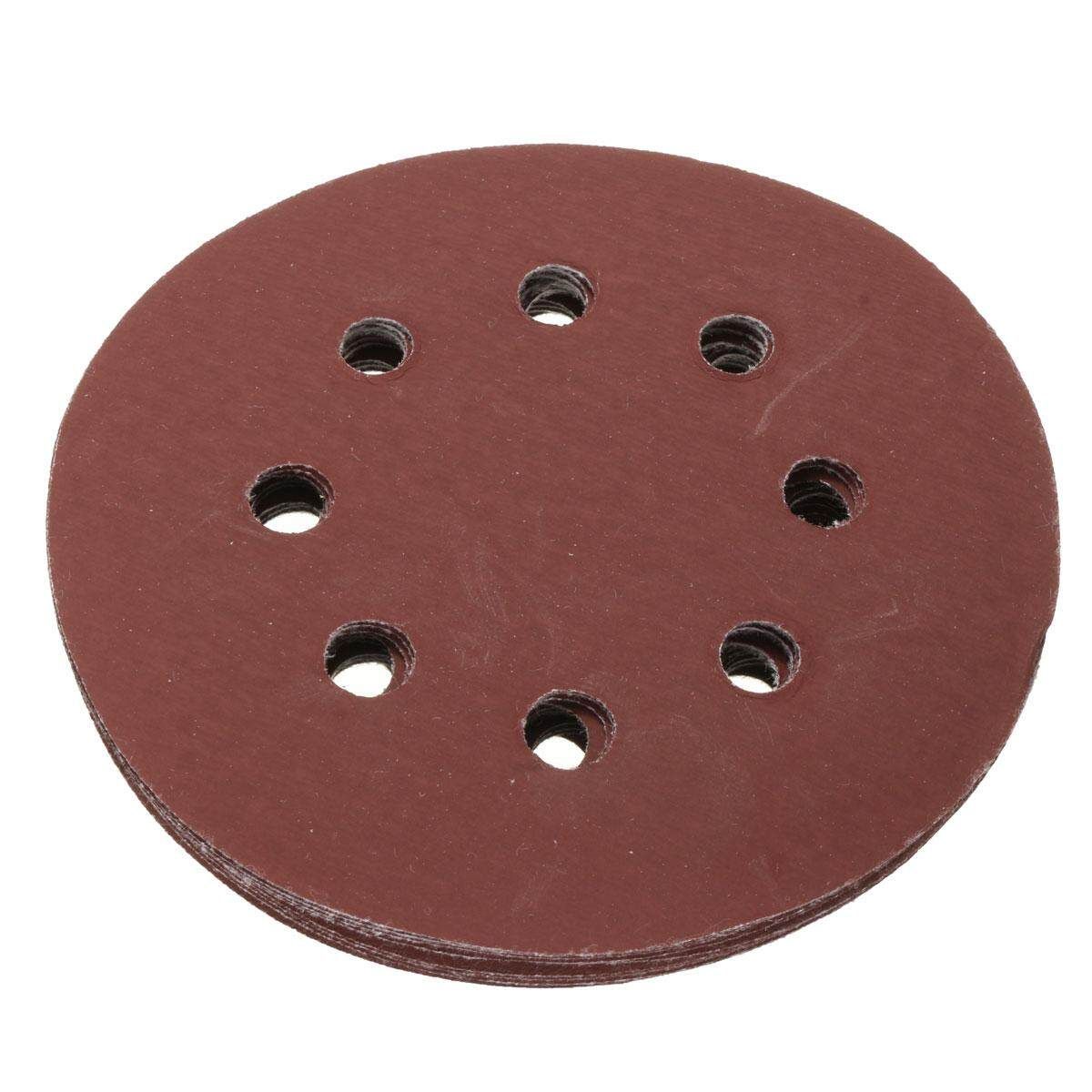 10Pcs 5Inch 125mm 8 Hole 60#-2000# Sanding Disc Paper Random Orbit Hook Loop 2000#