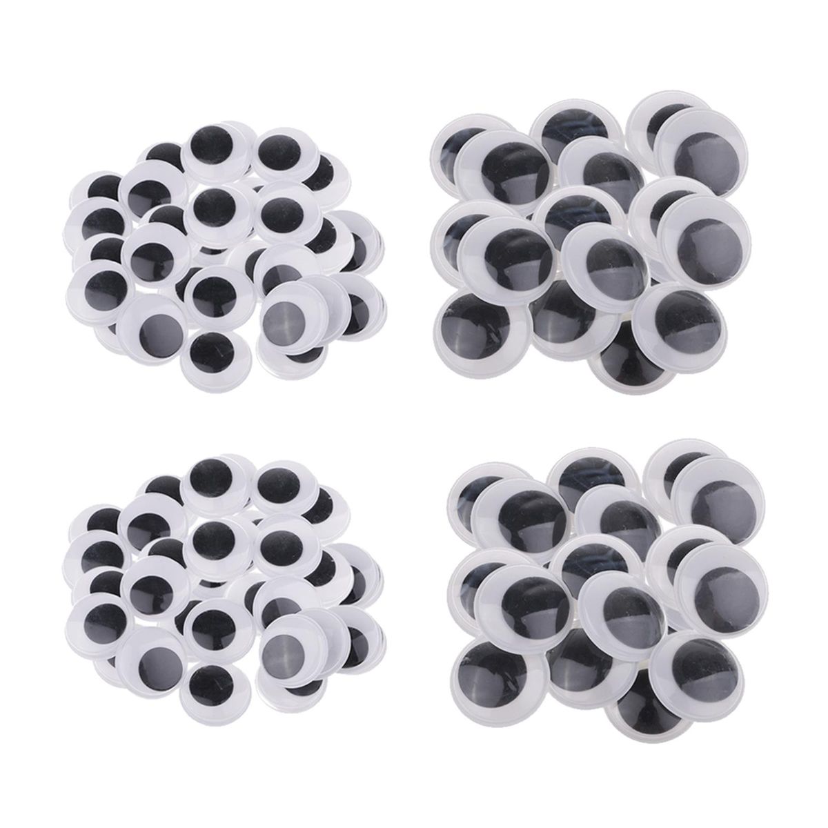 120Pcs Wobbly Googly Wiggle Eyes Sticker Circular For Bear Doll Making