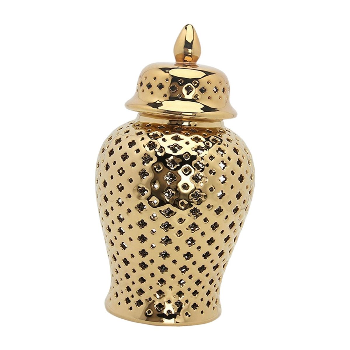 Ginger Jar Porcelain With Lid Collectable Gold For Parties Wedding