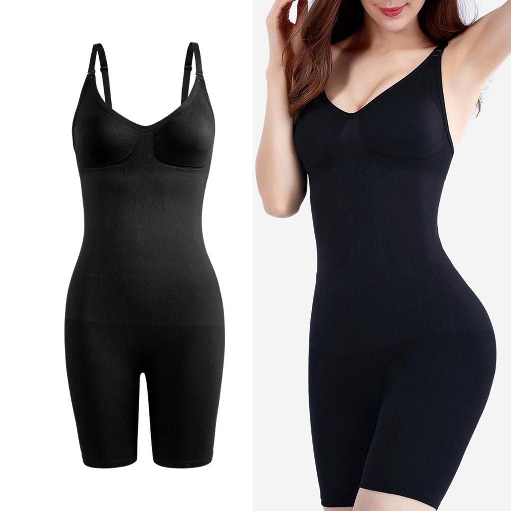 Full Body Shaper Seamless Tummy Control Shapewear Waist Black S M