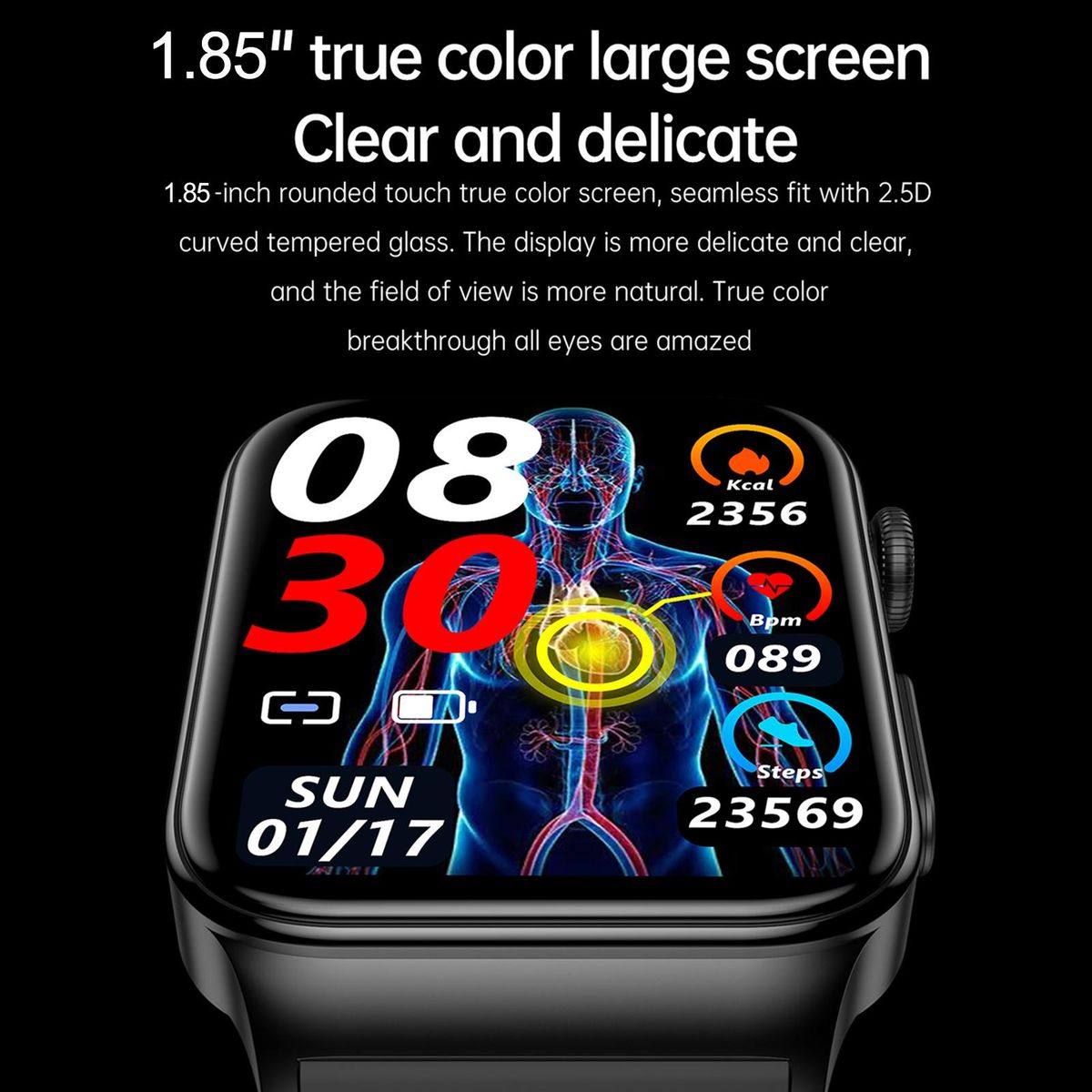Smart Watch Comprehensive Health Monitoring  Blood Sugar ECG Personalized Dial  BT5.1 Watch Smart Watch  Sports Waterproof  Heart Rate Monitor  Glucose Monitor Watch