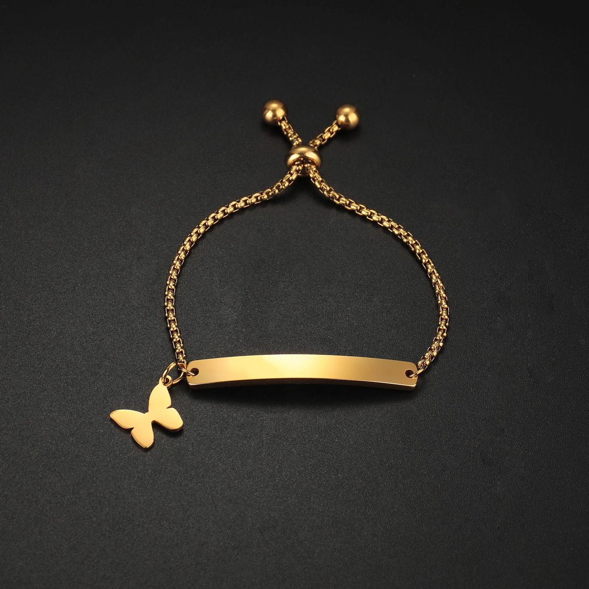 Custom Personalized Name Baby ID Bracelet Stainless Steel Engrave Figaro Chain Link Newborn Crown Bracelet for Children Gifts