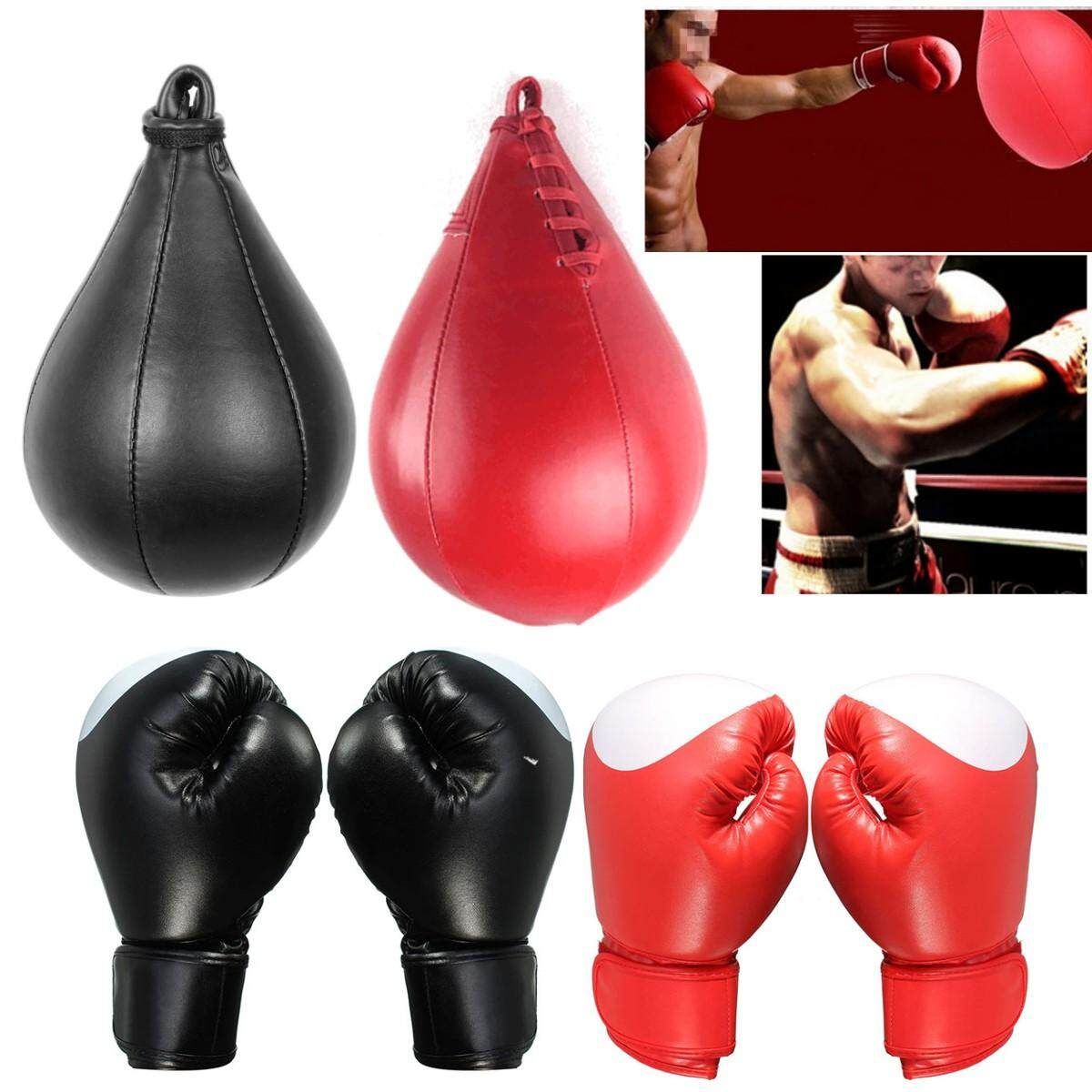 Leather MMA Junior Kids Punching Speed Ball Bearing Swivel Boxing Punch Training Black