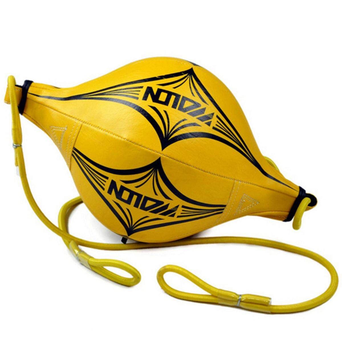 PU Leather Boxing Training Leather Speed Ball Double End MMA Pouching Bag Pear Shape Bag Yellow