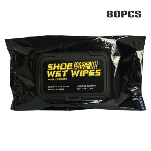 Disposable Quick Shoe Wet Wipes - 80 Counts