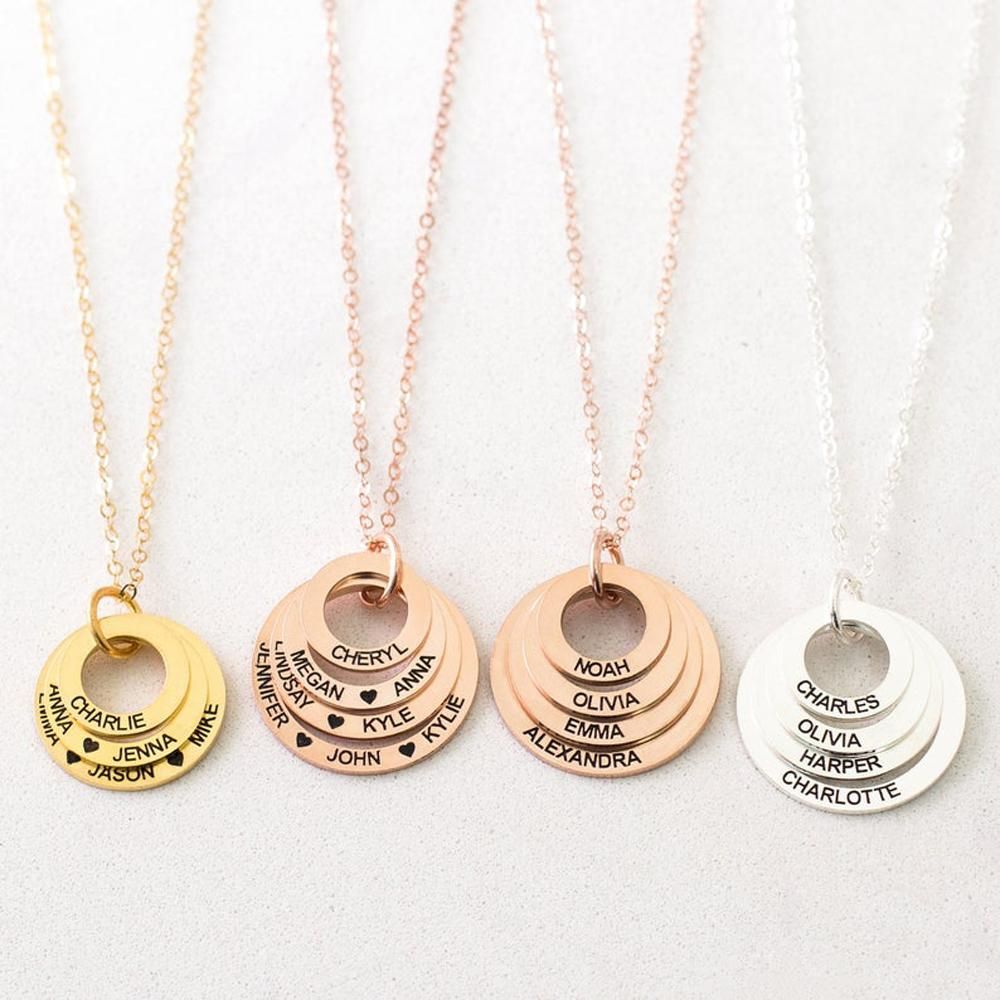 Customized Engraved Name Pendant Necklac for Woman Personalized Friendship Necklace Stainless Steel Jewelry Collar Personalizado