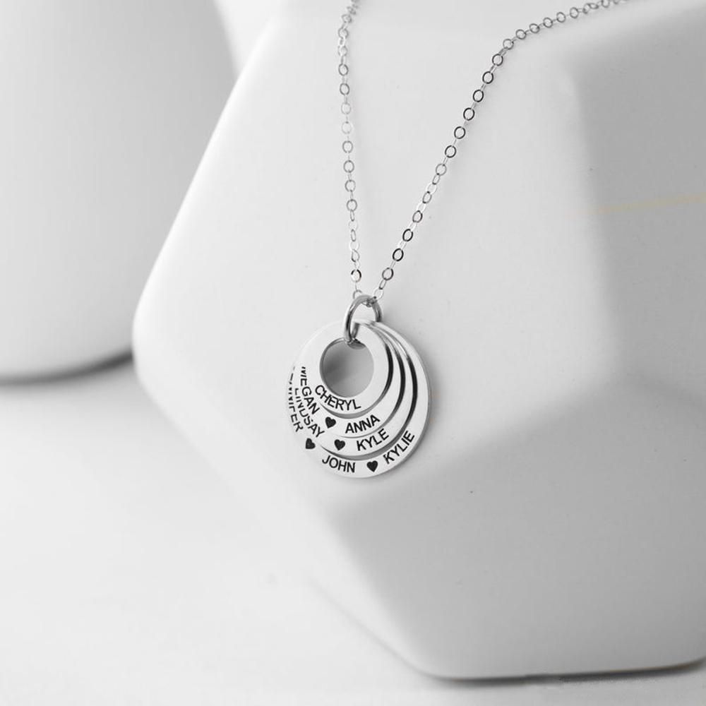 Customized Engraved Name Pendant Necklac for Woman Personalized Friendship Necklace Stainless Steel Jewelry Collar Personalizado