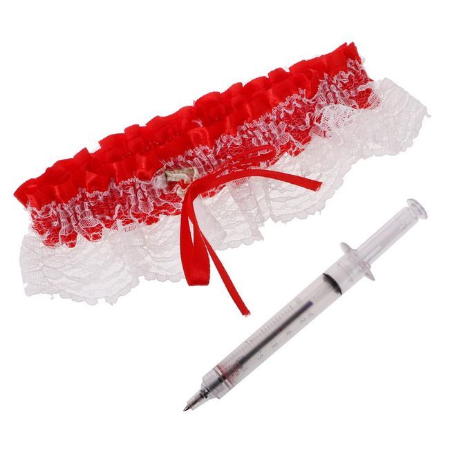 Nurse Costume Headband Garter  Pen Women's Party Fancy Dress