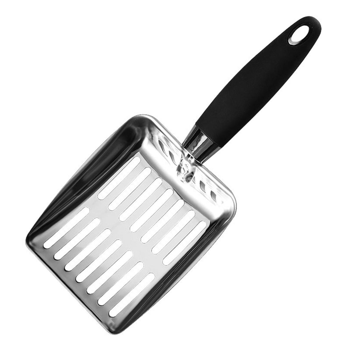 Pet Litter Scoop Stainless Steel Cat Sand Scoop Cleaning Product Black