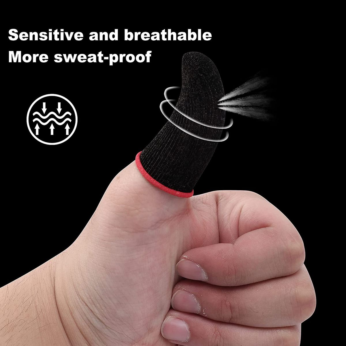 10PCS Gaming Finger Sleeves Sweatproof Fingertip Cover Cots