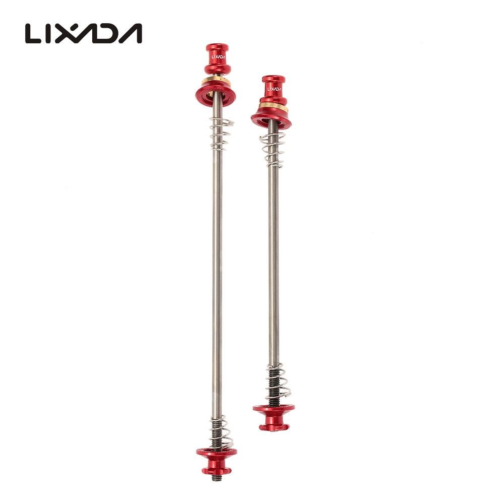 Lixada 2Pcs Ultralight Bicycle Skewers Quick Release Titanium Axle QR Skewer Mountain Road Bike Bicycle Cycling MTB Wheel Hub Skewers