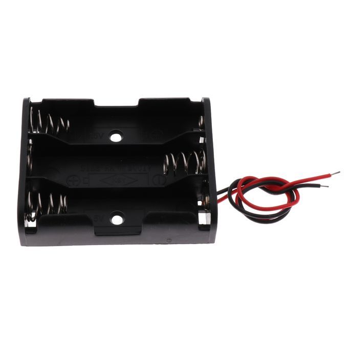10Pack Battery Holder Case Box Black With Wire Leads Can Contain AA