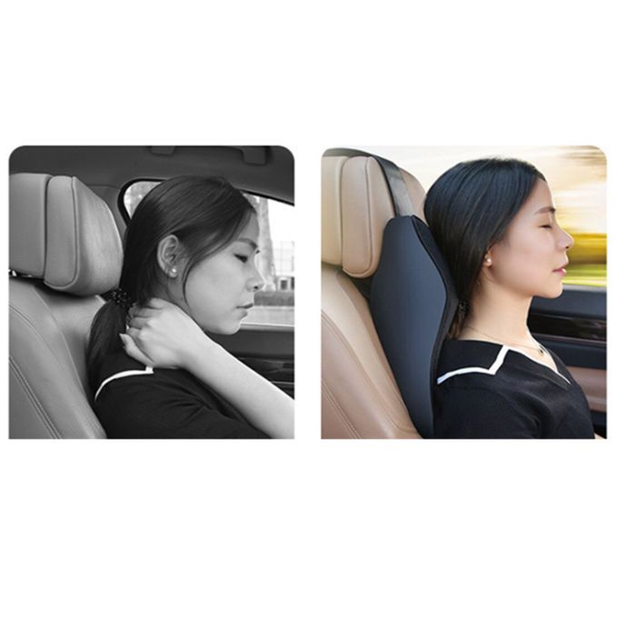 Car Neck Cushion Neck Pillow Headrest Cushion Lumbar Support Beige S