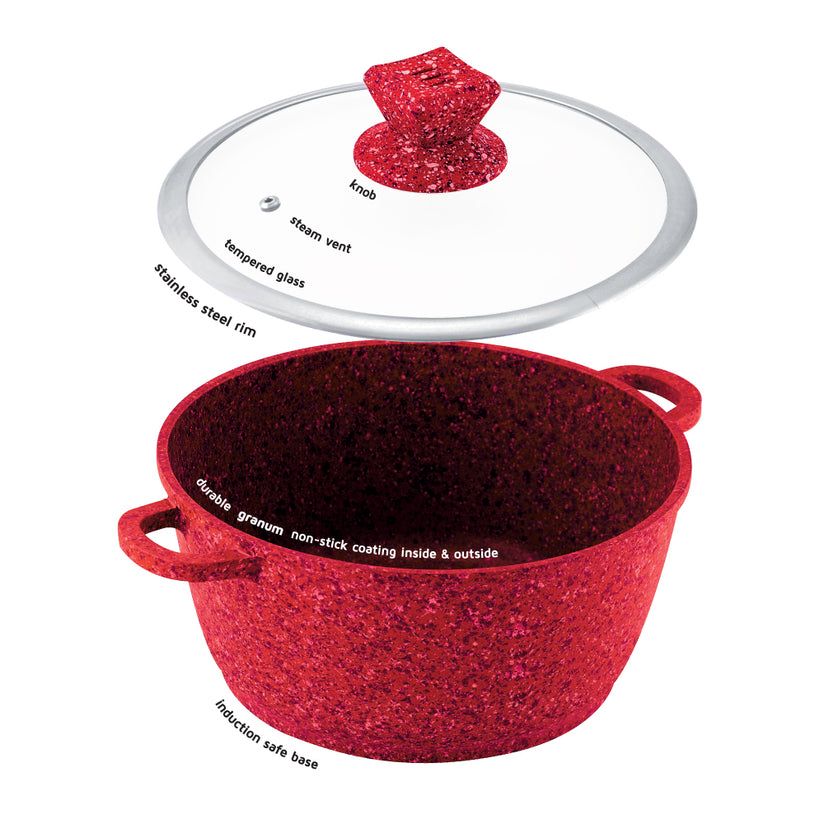5 Set Diecast NonStick Stock Pot -Made In United Kingdom