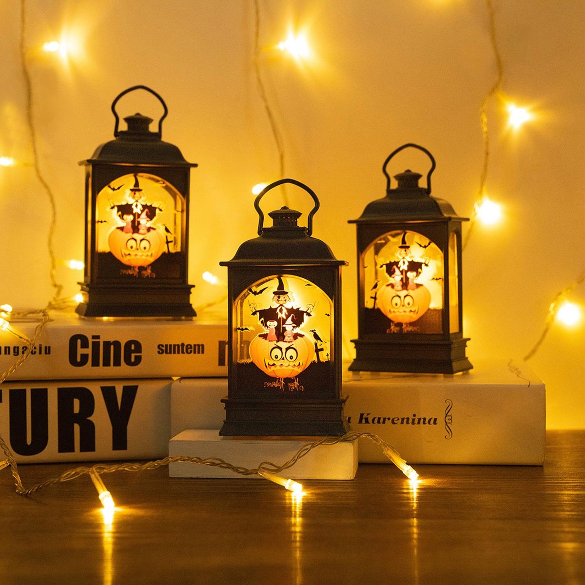 LEDs Pumkins Design Handheld Lantern Night Light Decorative Beside Lamp Constant Bright Effects Cell Powered Operated Warm White for Halloweens Festival Home Party Decoration Deco Theme Restaurant Gift Present