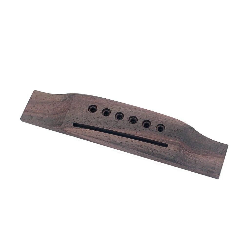 Acoustic Guitar Replacement Set Ebony Bridge End Pins Bone Saddle & Nut and wood Bridge Parts