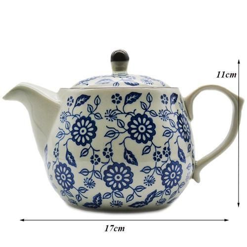 Blue And White Porcelain Retro Teapot Ceramic Household Kettle Handmade Office Filter Tea Pot Creative Kung Fu Tea Set Teaware