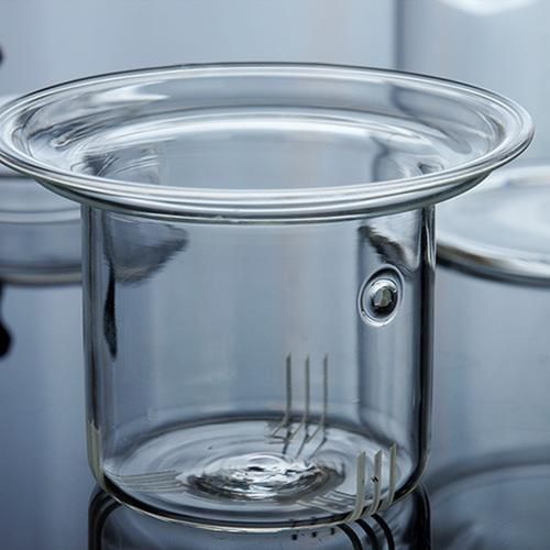 1PC Heat Resistant Glass Teapot Wooden Side Handle Kettle Transparent Teapot Boiling Tea Maker
