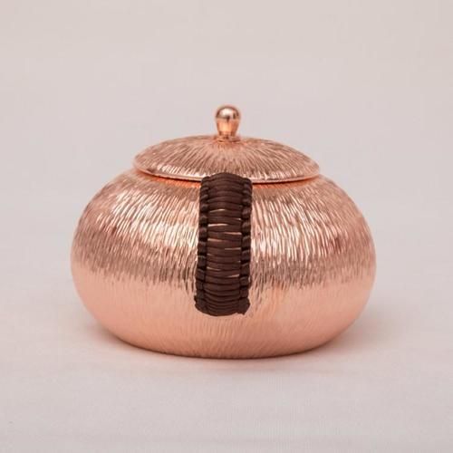 650ml Copper Pot Copper Thickening Water Boiled Teapot Pure Copper Teapot Health Boiling Water Pot Handmade Red Copper Tea Set