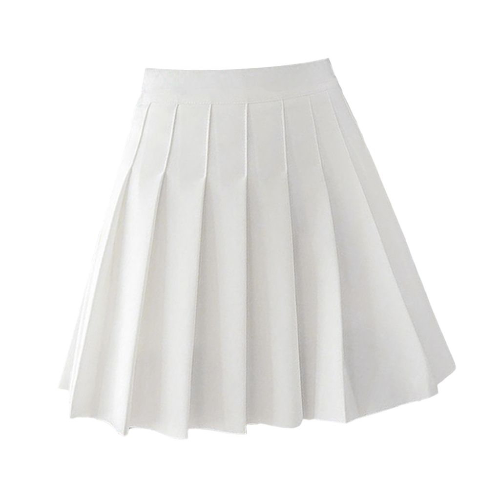 Athletic Cheerleader Tennis Dress Skirts Dirndl White M