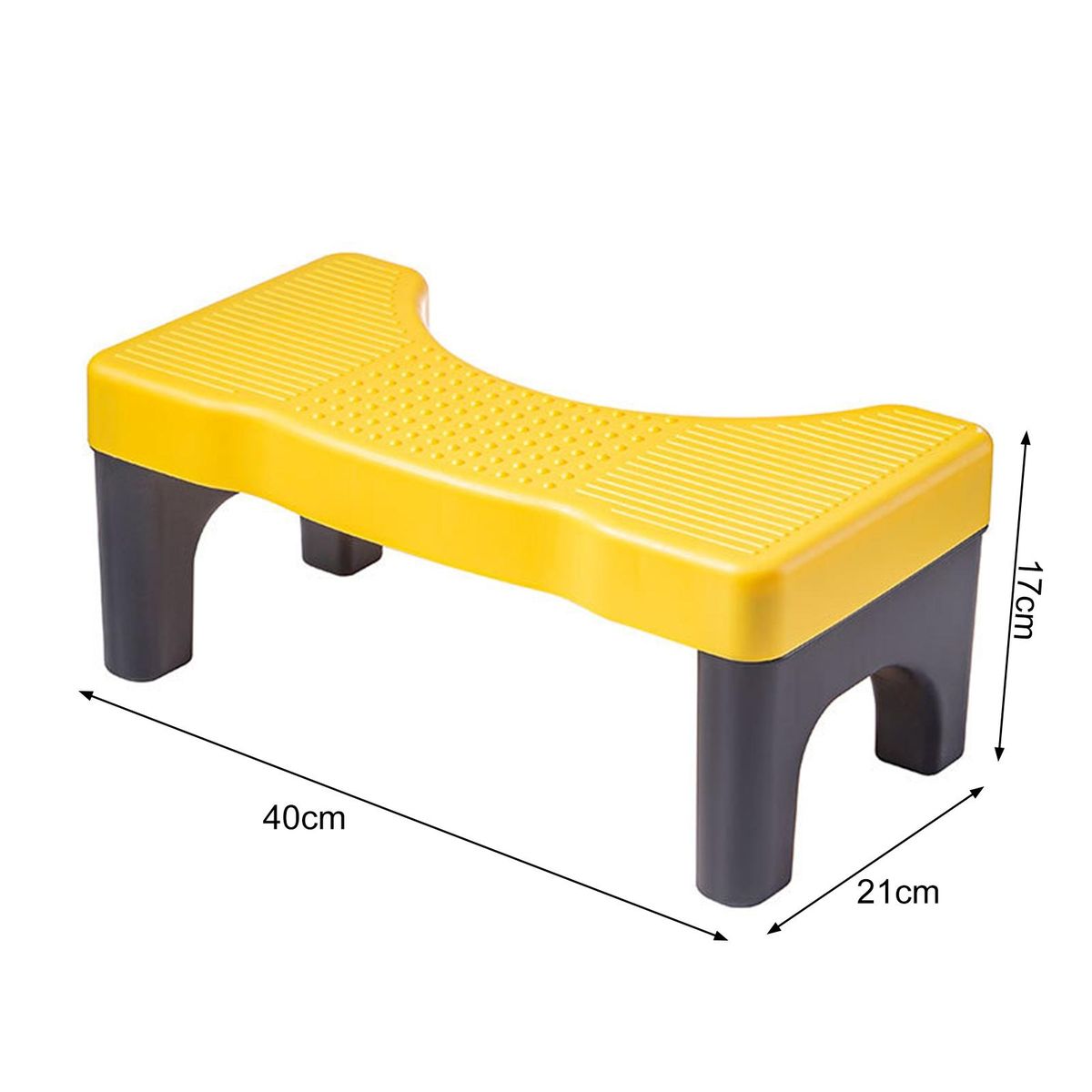 Pregnant Women Potty Stool Squatease Portable Non-slip Toilet for Ages Black and Yellow