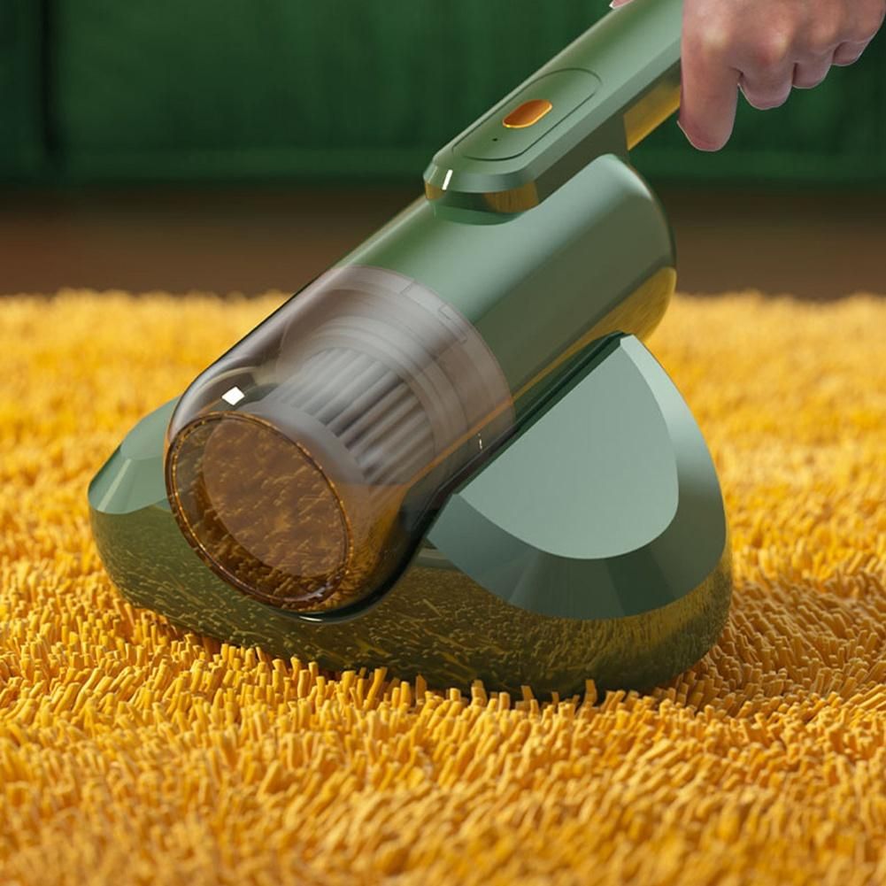 Mite Remover Portable Dust Collector Wireless Home Bed Quilt Pillow Carpet Sofa Mite Remover Handheld Vacuum Clean Green