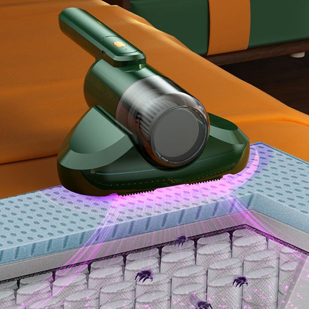 Mite Remover Portable Dust Collector Wireless Home Bed Quilt Pillow Carpet Sofa Mite Remover Handheld Vacuum Clean Green