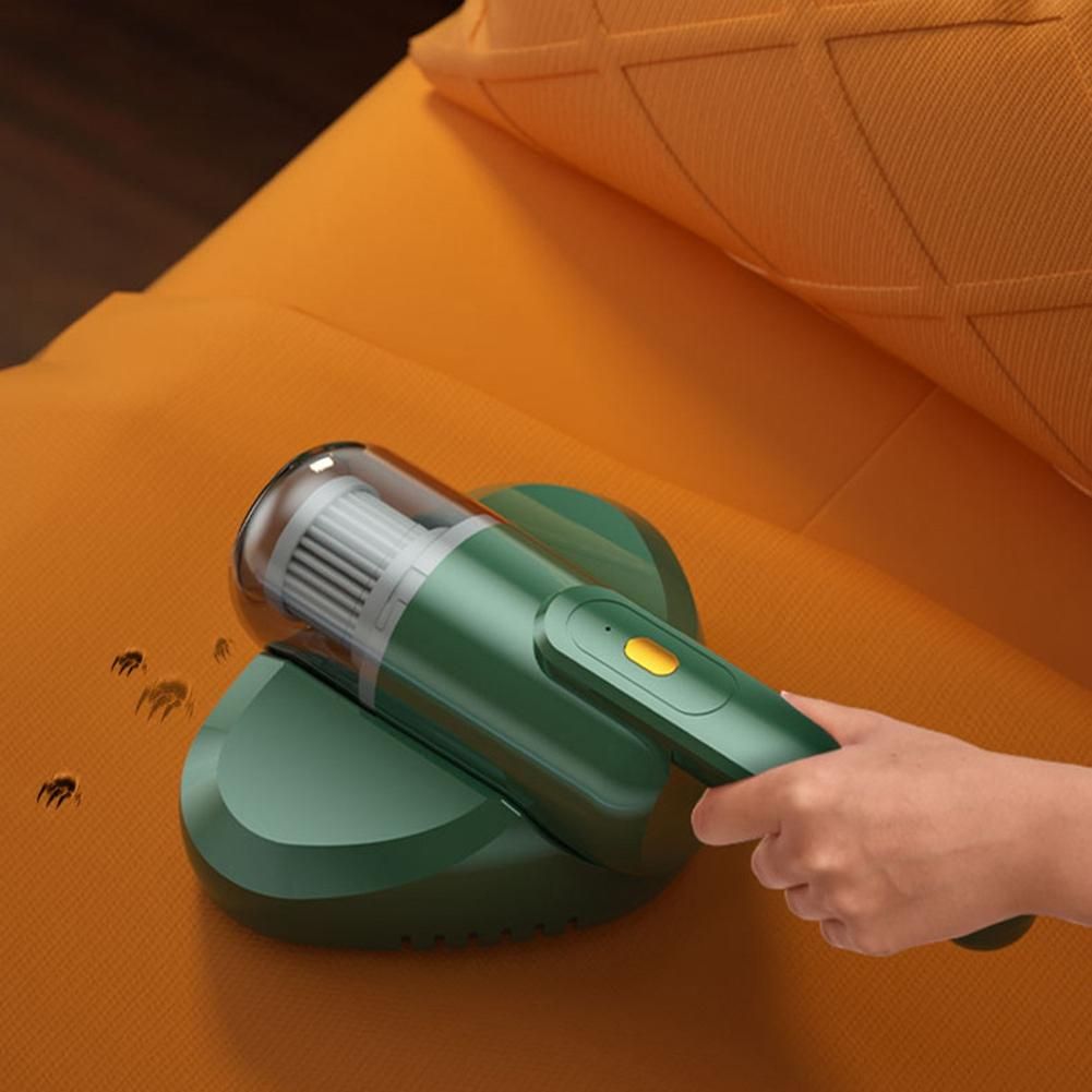 Mite Remover Portable Dust Collector Wireless Home Bed Quilt Pillow Carpet Sofa Mite Remover Handheld Vacuum Clean Green