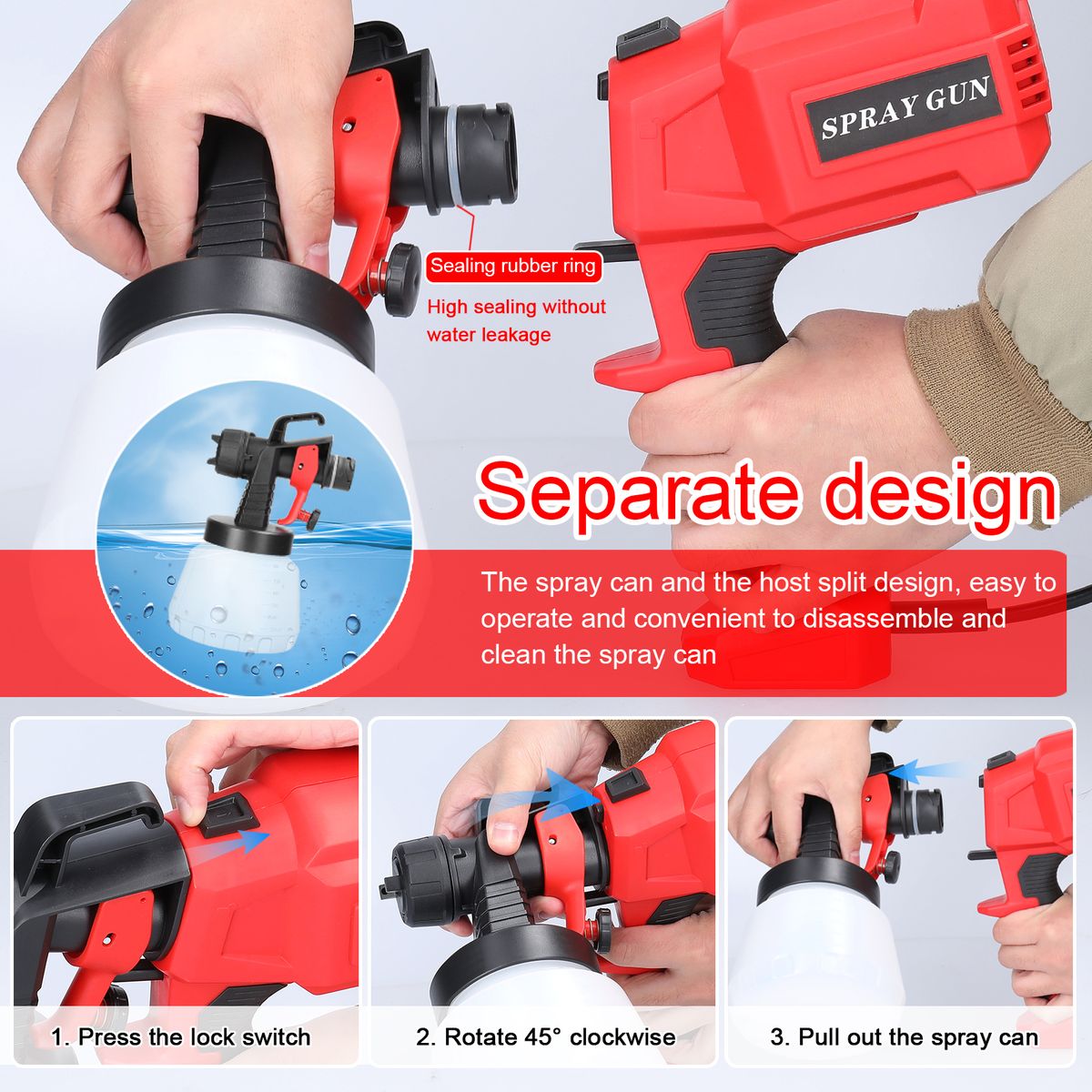 Electric Paint Spraying Machine 800ml Large Capacity Paint