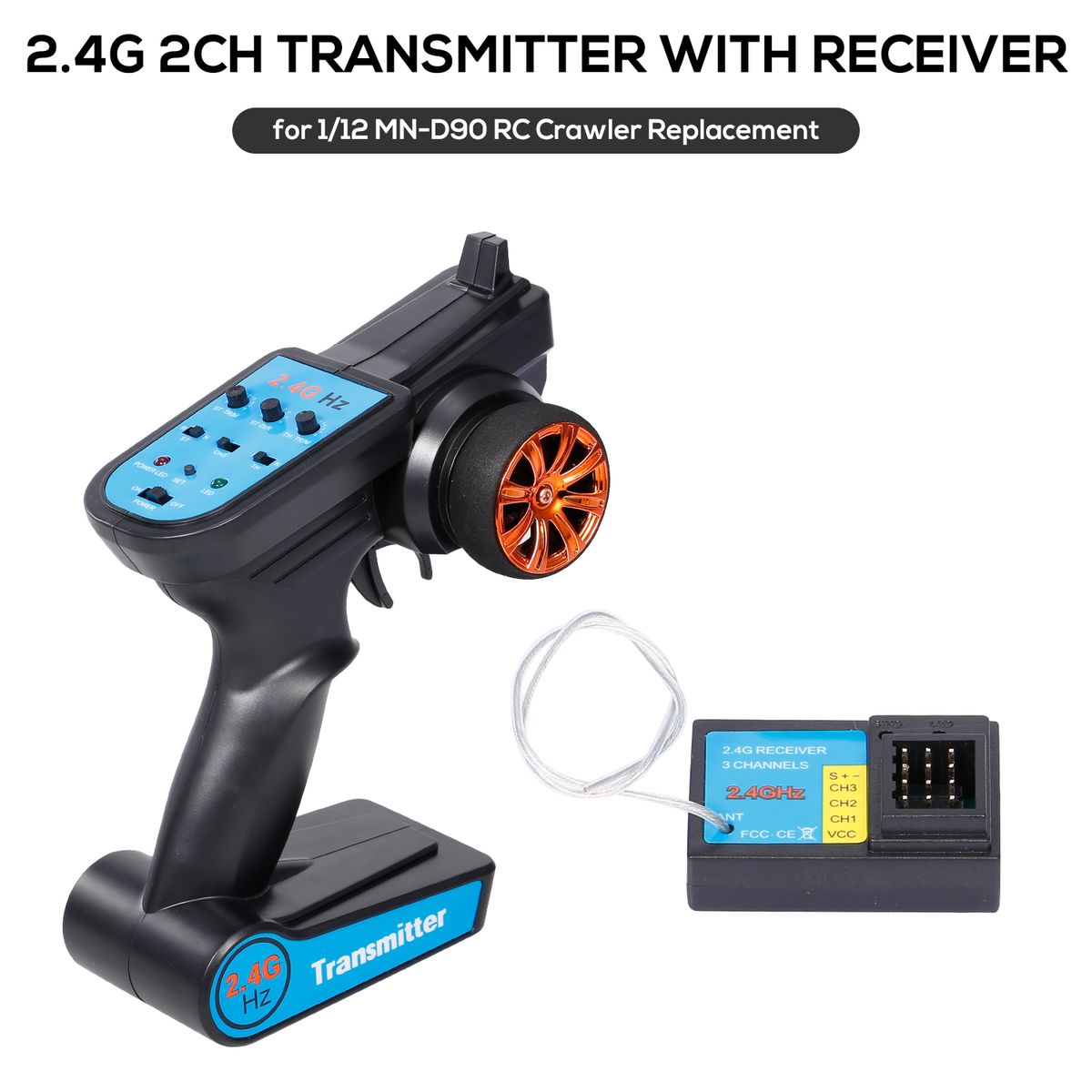 2.4G 2CH Transmitter Remote Controller With Receiver For