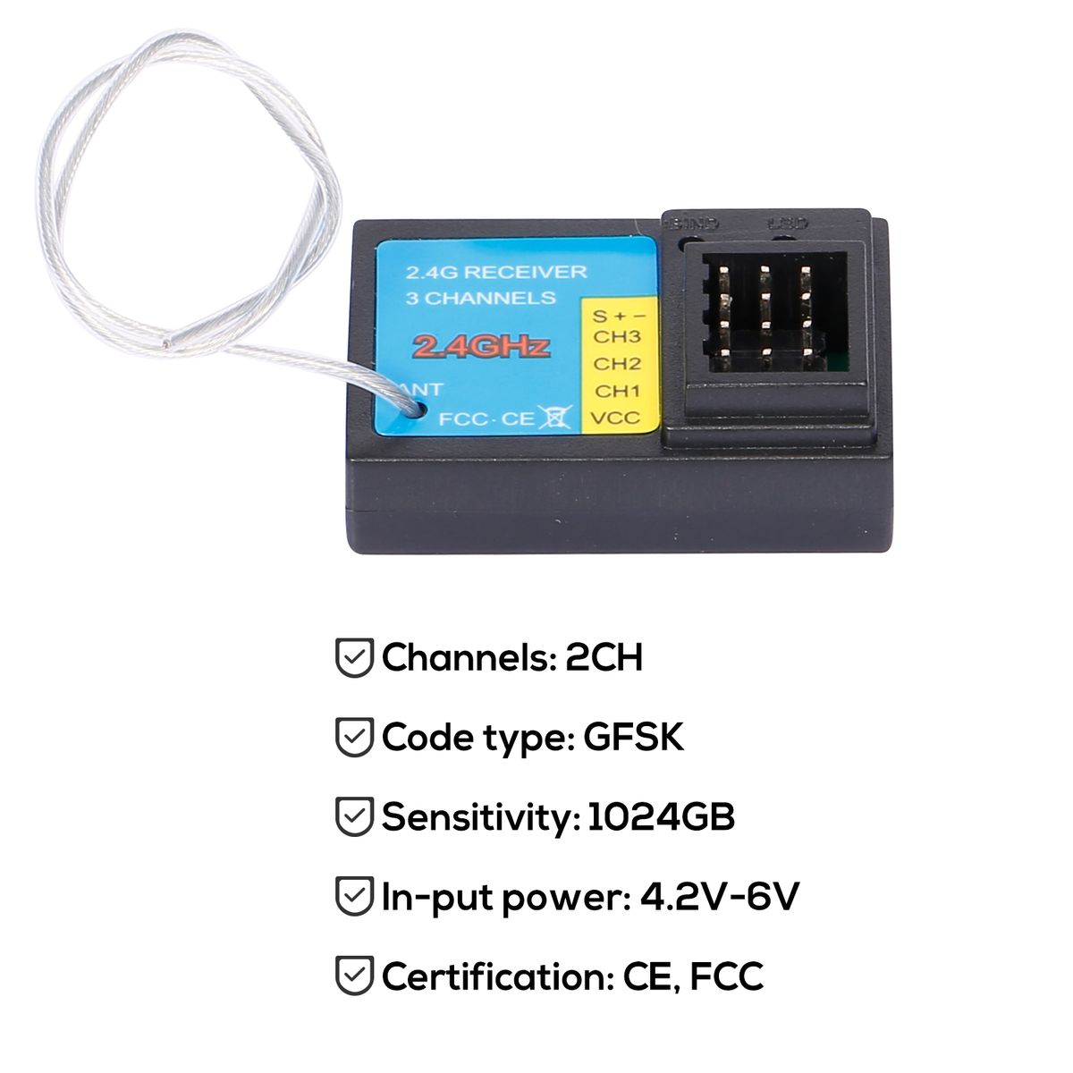 2.4G 2CH Transmitter Remote Controller With Receiver For