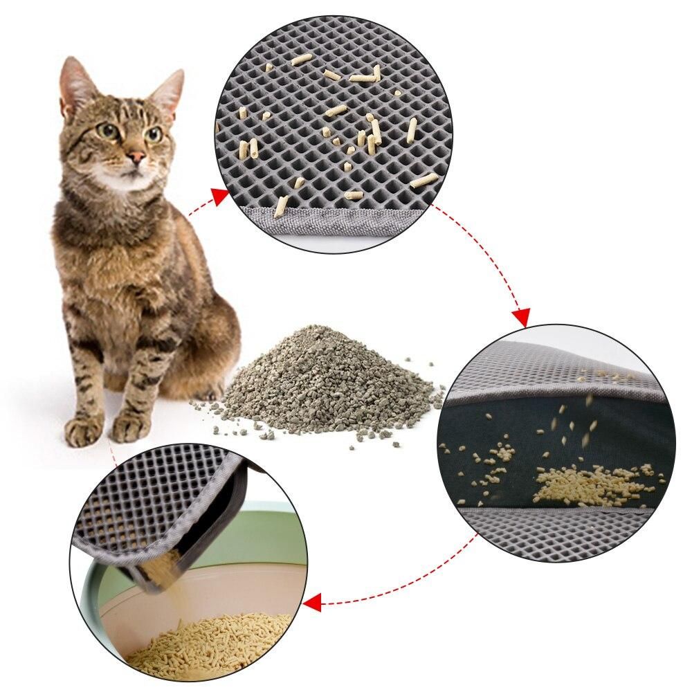 Pet Cat Litter Mat Double Layer Waterproof Litter Cat Bed Pads For Cats House Clean Super Light Easy To Carry Smooth Surface
