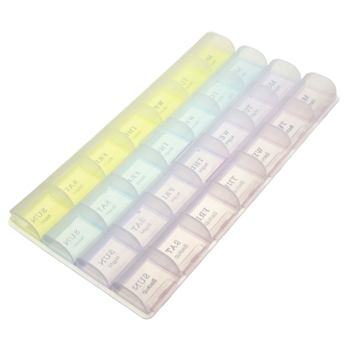 7 Day Weekly Large Medicine Storage Box Case Organiser With 28 Compartments