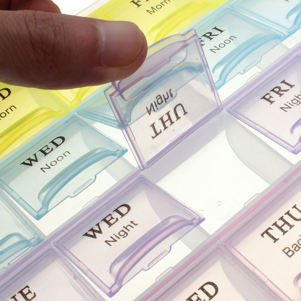 7 Day Weekly Large Medicine Storage Box Case Organiser With 28 Compartments