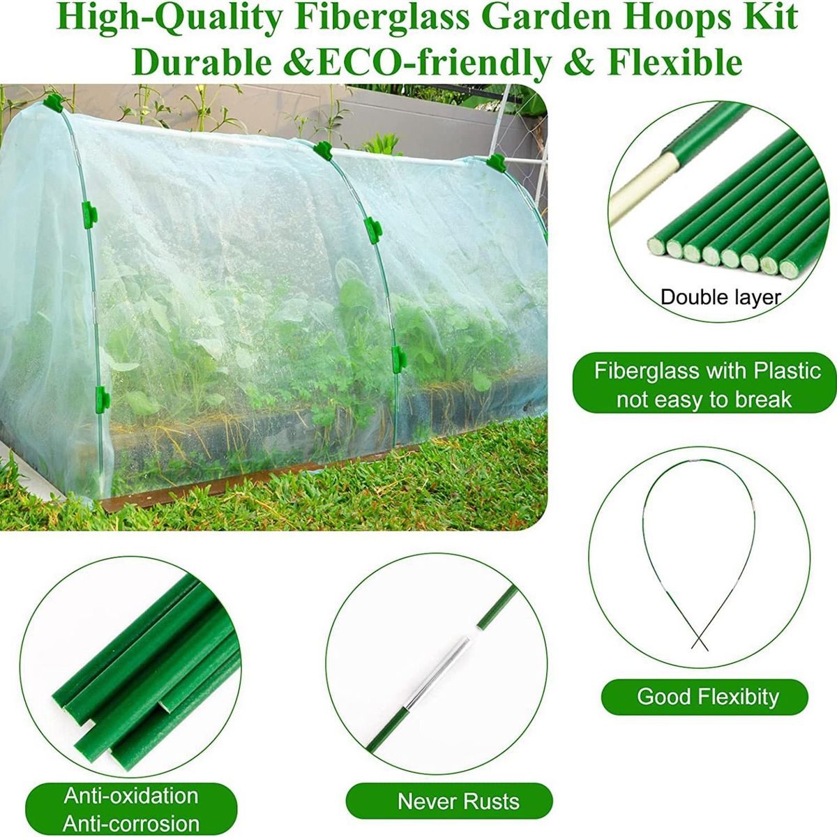 1 Set Plant Cover Plant Protection Tent Arch Support Kit