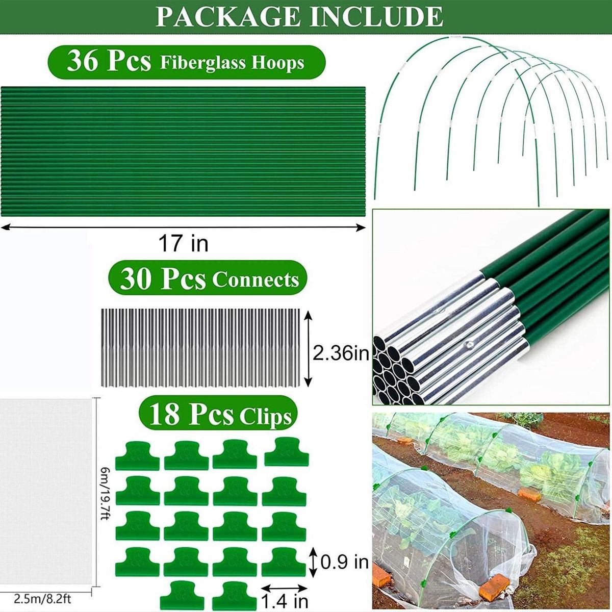 1 Set Plant Cover Plant Protection Tent Arch Support Kit