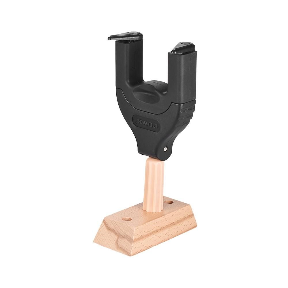 Wall Mount Ukelele Ukulele Uke Hanger Hook Holder Keeper Auto Grip System Rubber Cushion Wood Base