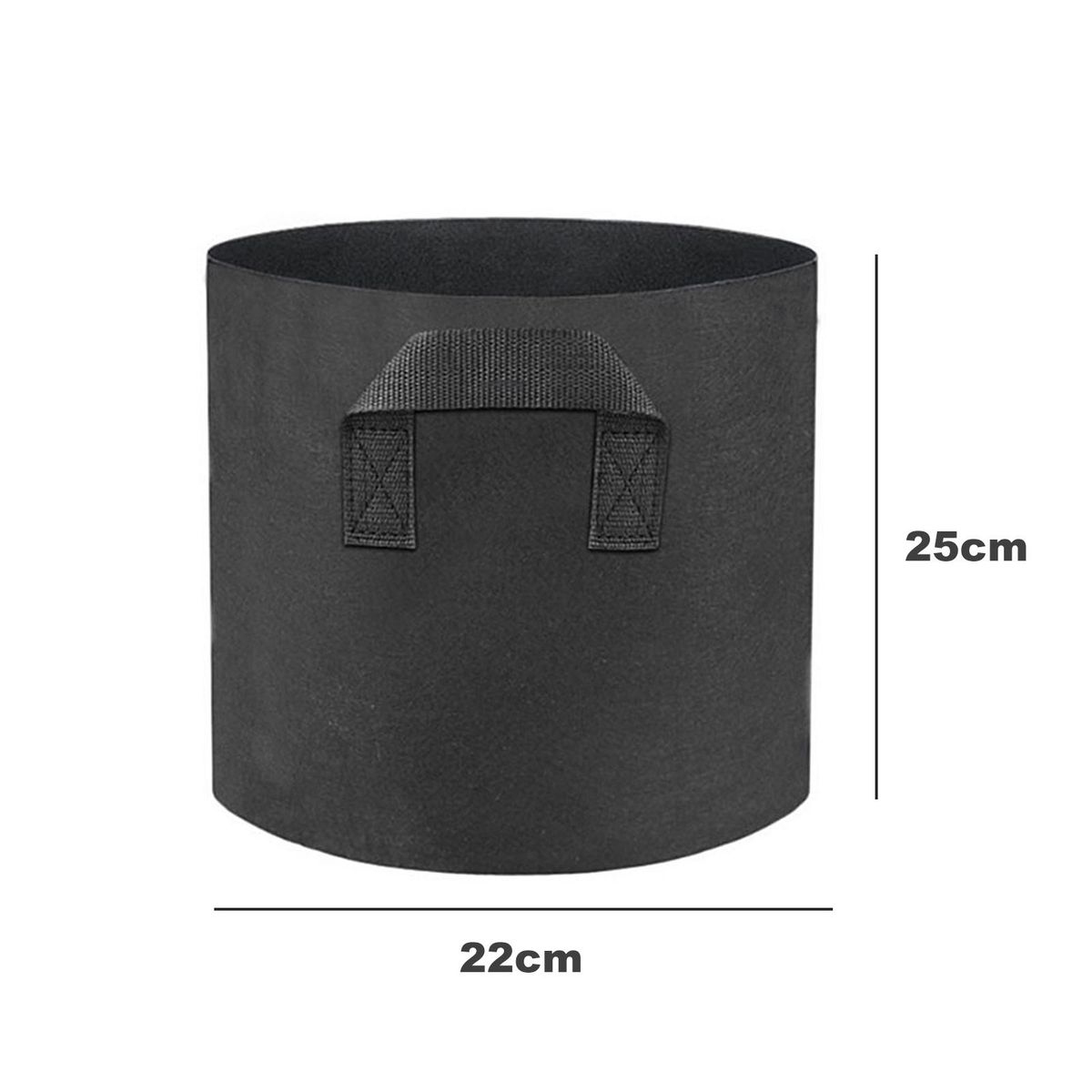 5Pcs Planting Pouch Vegetable Plant Flower Grow Bag Black
