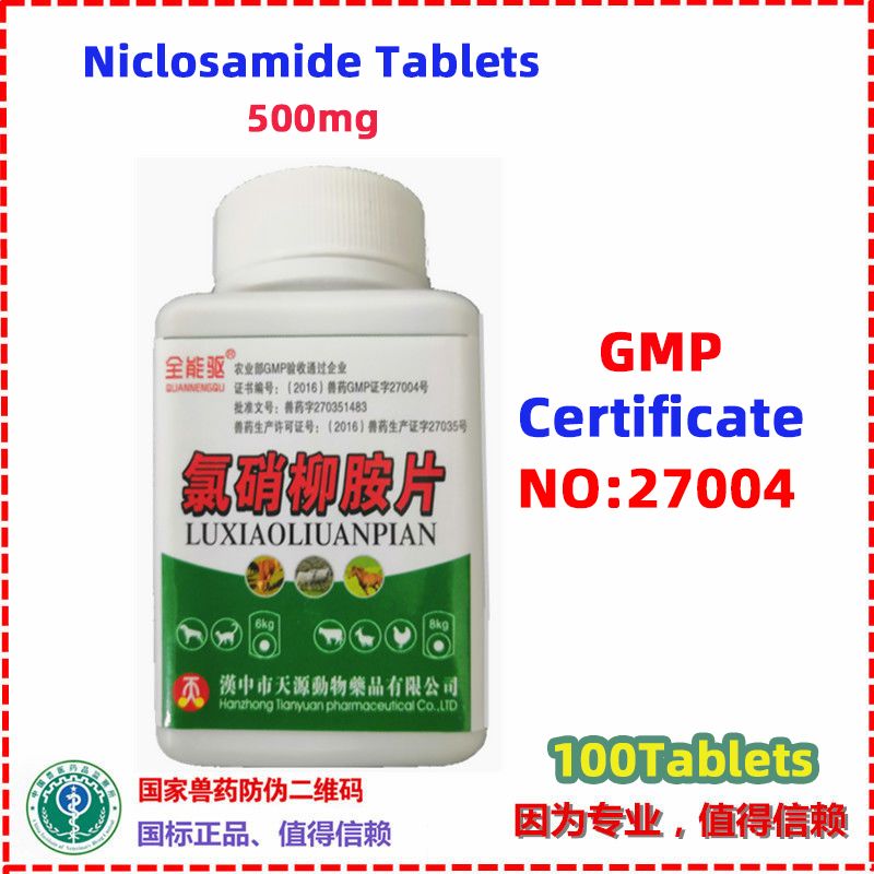 Delivery Tablets Fast Tablets Deworm 100 500mg Niclosamide
