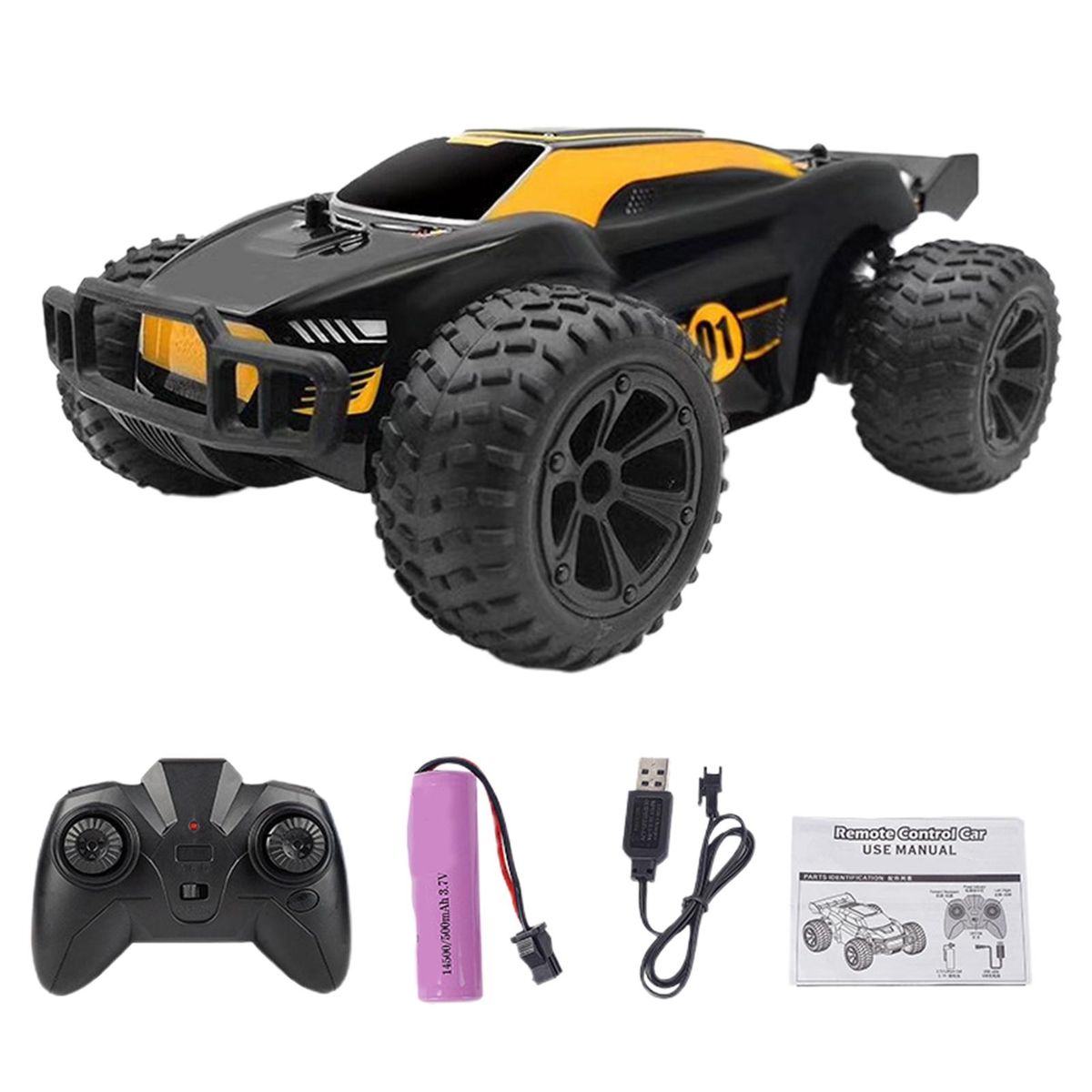 RC Race Car Remote Control Car Off-Road Racing Vehicle Toy Yellow