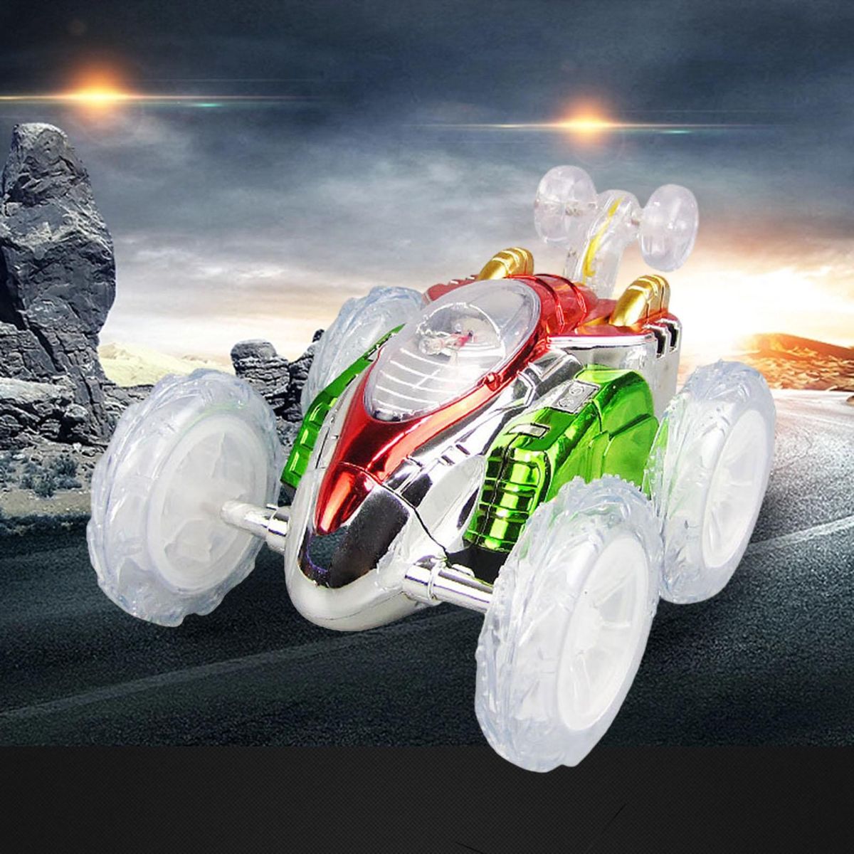 Stunt Car Toy RC Stunt Car Off-Road Vehicle Toy Clear