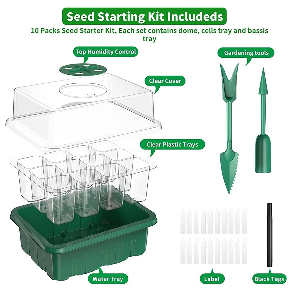 Seed Starter Tray For Greenhouse Propagator Seeds