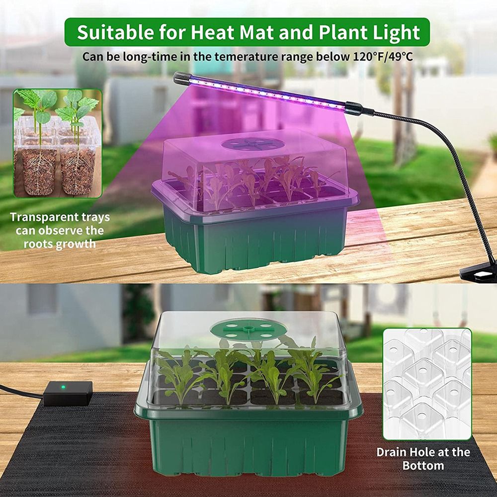 Seed Starter Tray For Greenhouse Propagator Seeds