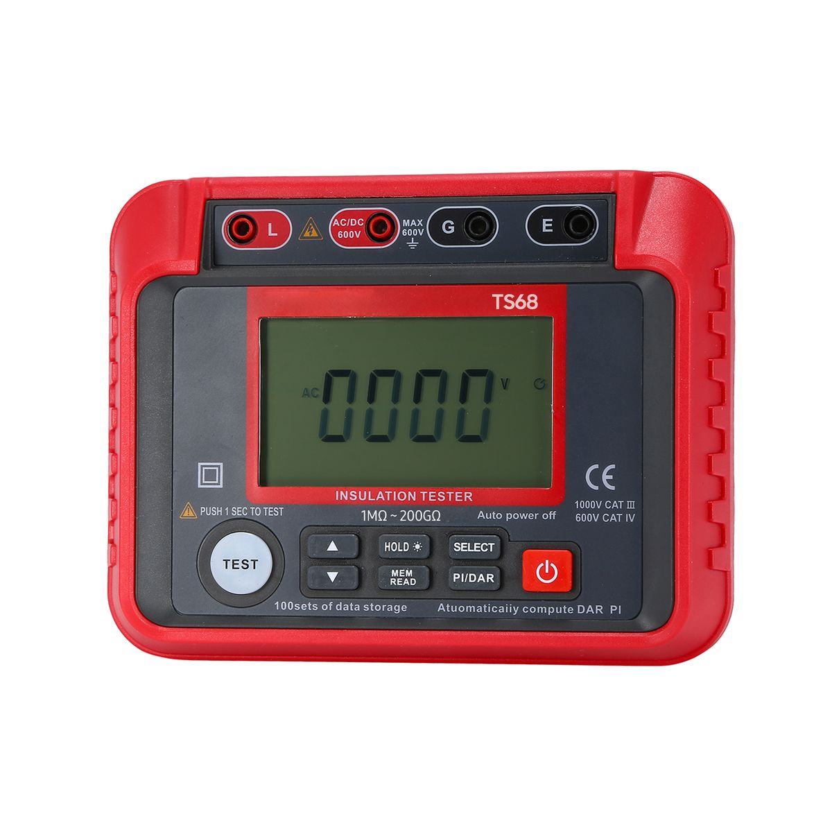 Ts68 Digital Insulation Resistance Tester 1Mω-200Gω