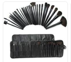 32 PCs Professional Makeup Brush Set- Black