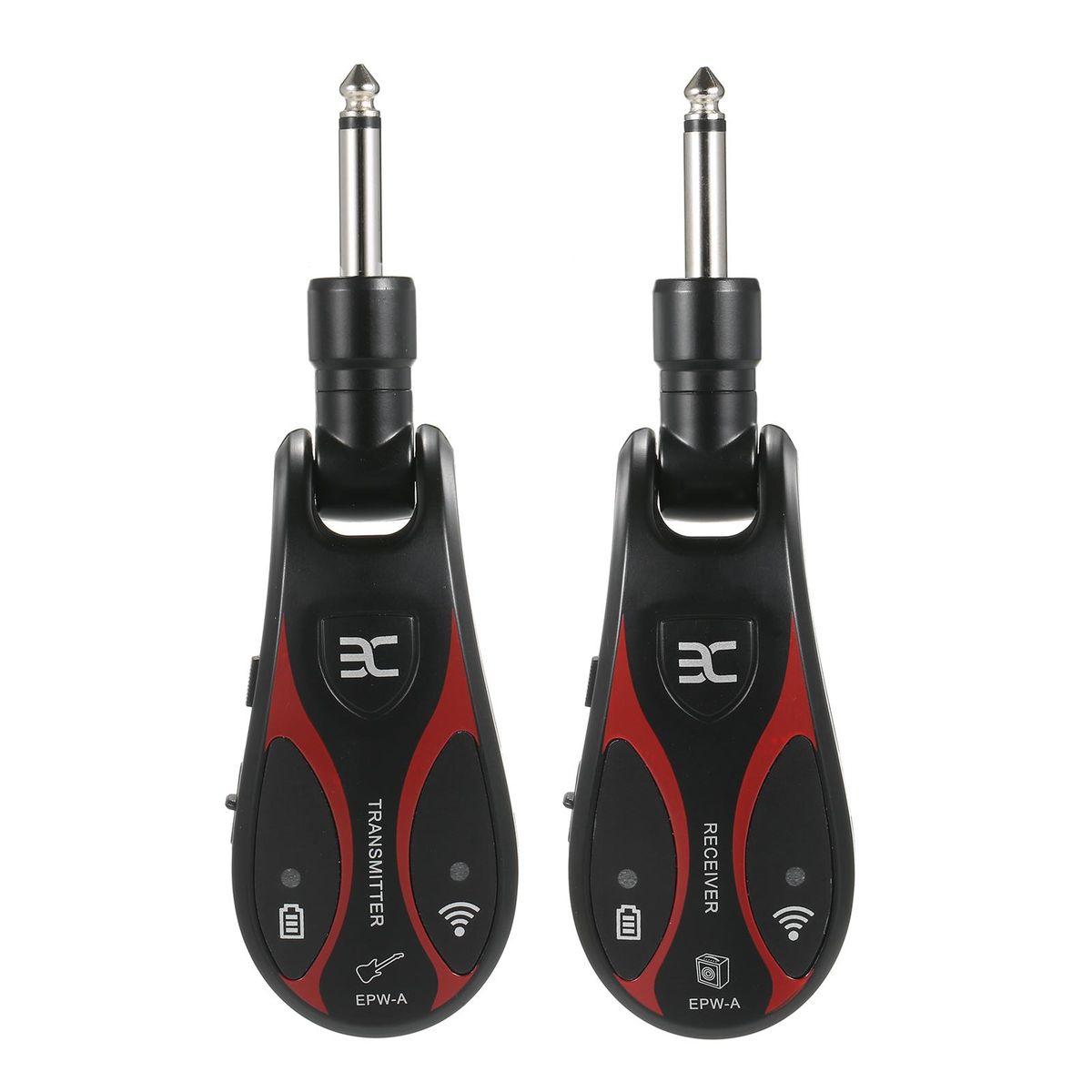 ENO EPW-A Guitar Wireless System Rechargeable Audio Transmitter and Receiver UHF 6.35mm Plug for Electric Bass Guitar Amplifier Accessories