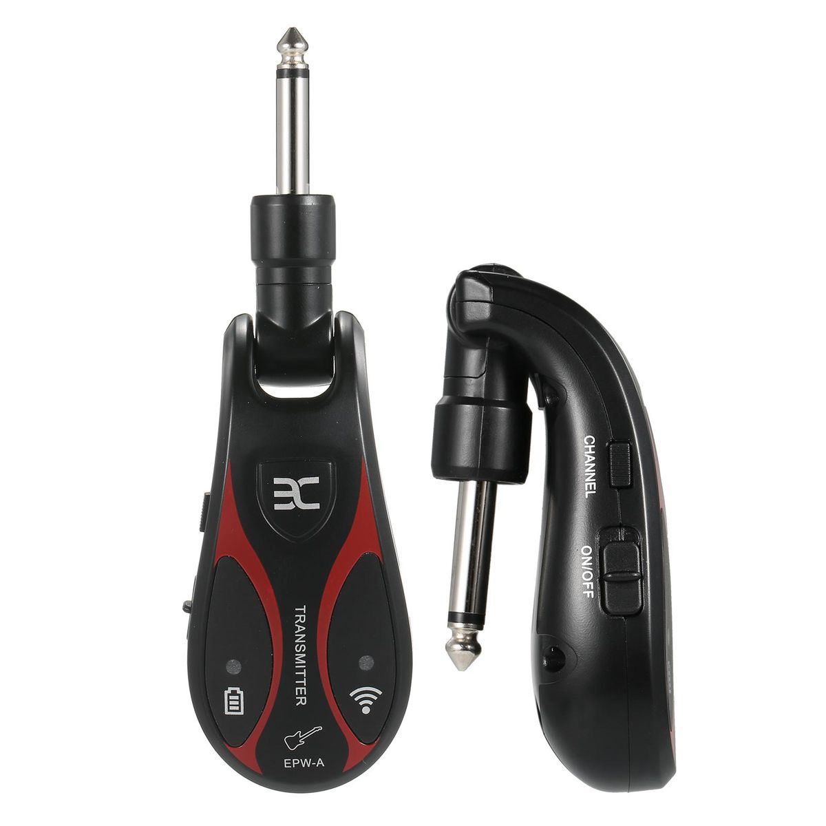 ENO EPW-A Guitar Wireless System Rechargeable Audio Transmitter and Receiver UHF 6.35mm Plug for Electric Bass Guitar Amplifier Accessories